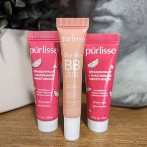 Purlisee Bundle Blush Glow BB Cheek Color Dragonfruit & Niacinamide Moisturizer